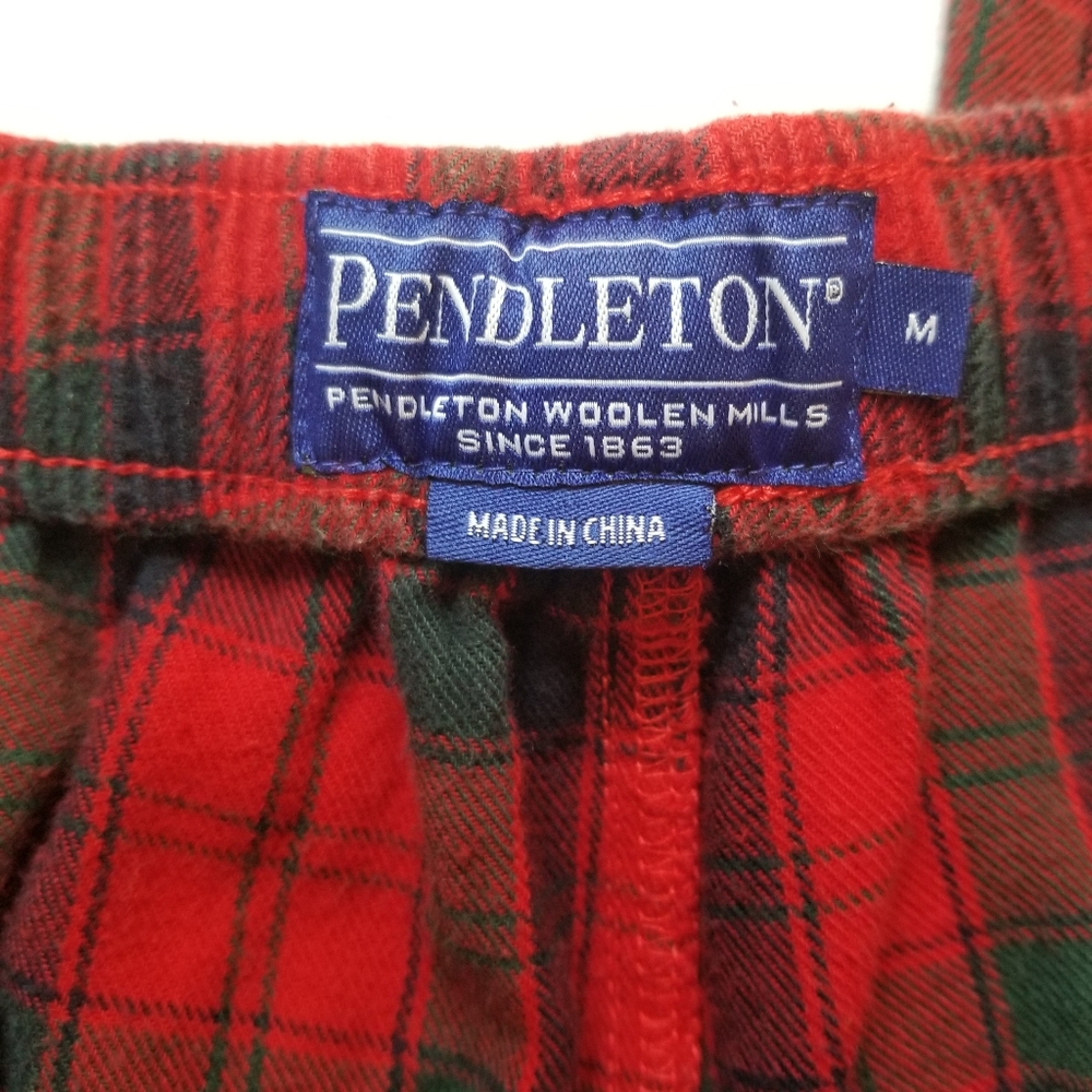 Pendleton red plaid cotton flannel PJ pants - Picture 5 of 7